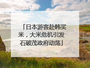 日本游客赴韩买米，大米危机引发石破茂政府动荡