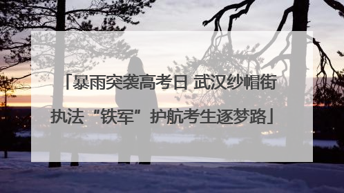 暴雨突袭高考日 武汉纱帽街执法“铁军”护航考生逐梦路