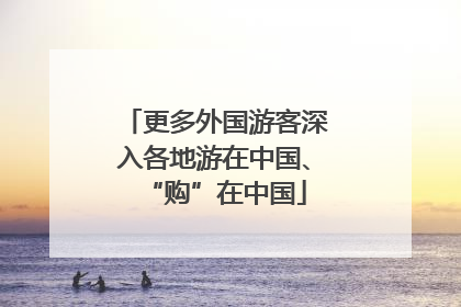 更多外国游客深入各地游在中国、“购”在中国