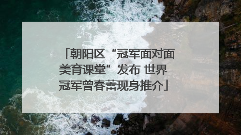 朝阳区“冠军面对面美育课堂”发布 世界冠军曾春蕾现身推介