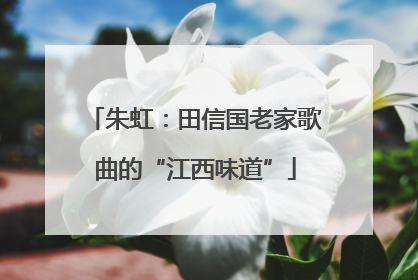 朱虹：田信国老家歌曲的“江西味道”