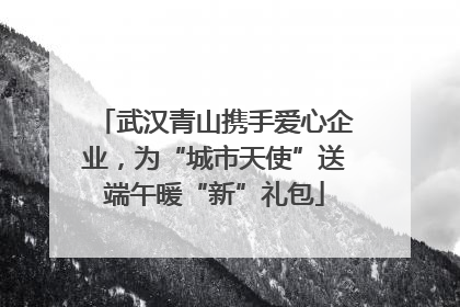 武汉青山携手爱心企业，为“城市天使”送端午暖“新”礼包