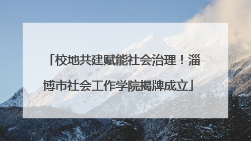 校地共建赋能社会治理！淄博市社会工作学院揭牌成立