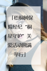 梧桐树保险经纪“桐星守护”关爱活动圆满举行