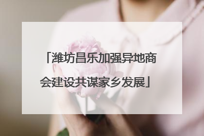 潍坊昌乐加强异地商会建设共谋家乡发展