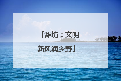 潍坊：文明新风润乡野