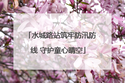 水城路站筑牢防汛防线 守护童心晴空
