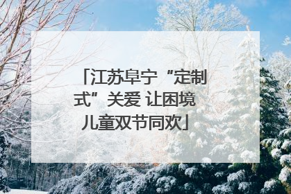 江苏阜宁“定制式”关爱 让困境儿童双节同欢