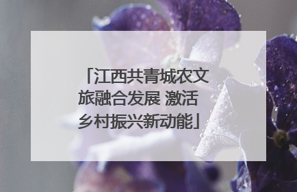 江西共青城农文旅融合发展 激活乡村振兴新动能