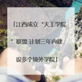 江西成立“天工学院”联盟 计划三年内建设多个境外学院