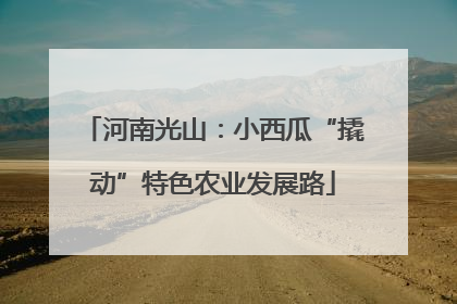 河南光山：小西瓜“撬动”特色农业发展路