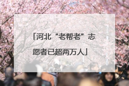 河北“老帮老”志愿者已超两万人