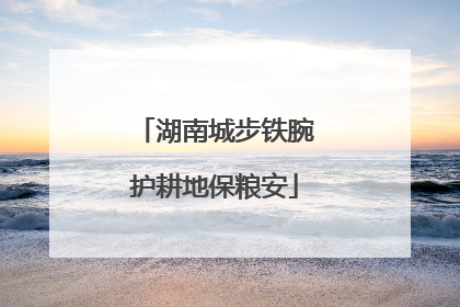 湖南城步铁腕护耕地保粮安