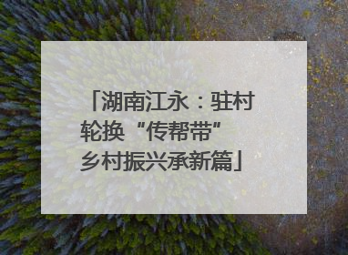 湖南江永：驻村轮换“传帮带” 乡村振兴承新篇