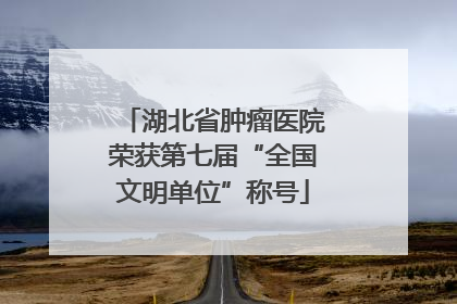 湖北省肿瘤医院荣获第七届“全国文明单位”称号