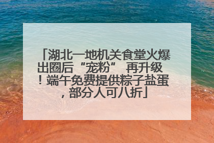 湖北一地机关食堂火爆出圈后“宠粉” 再升级！端午免费提供粽子盐蛋，部分人可八折