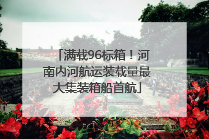 满载96标箱！河南内河航运装载量最大集装箱船首航