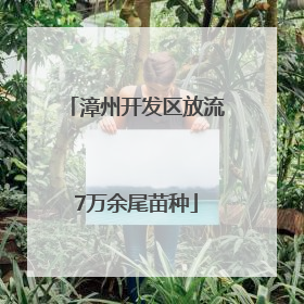 漳州开发区放流7万余尾苗种