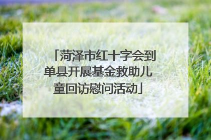 菏泽市红十字会到单县开展基金救助儿童回访慰问活动