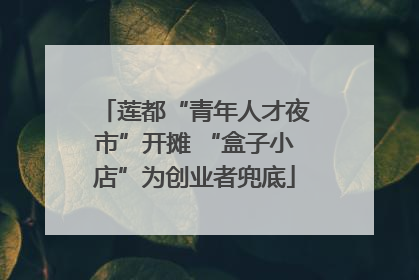莲都“青年人才夜市”开摊 “盒子小店”为创业者兜底