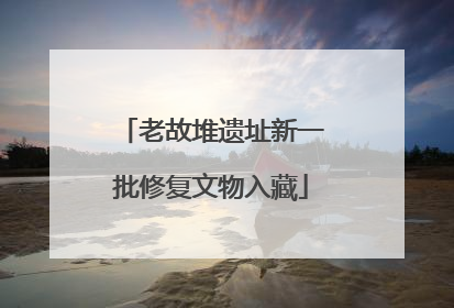 老故堆遗址新一批修复文物入藏