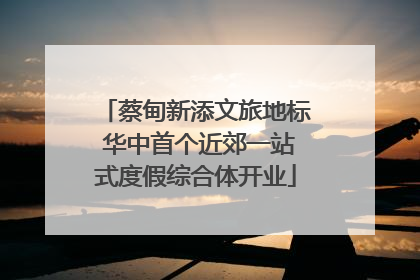 蔡甸新添文旅地标 华中首个近郊一站式度假综合体开业