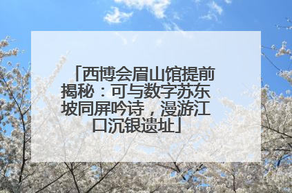 西博会眉山馆提前揭秘：可与数字苏东坡同屏吟诗，漫游江口沉银遗址