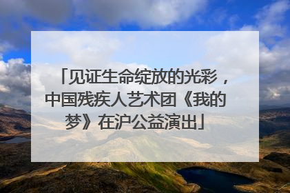 见证生命绽放的光彩，中国残疾人艺术团《我的梦》在沪公益演出