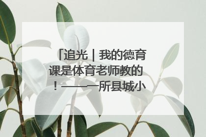 追光｜我的德育课是体育老师教的！——一所县城小学的思政课改革