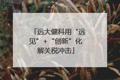 远大健科用“远见”+“创新”化解关税冲击