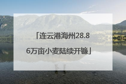 连云港海州28.86万亩小麦陆续开镰