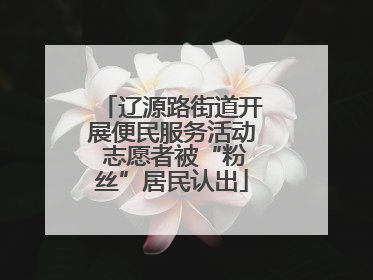 辽源路街道开展便民服务活动 志愿者被“粉丝”居民认出