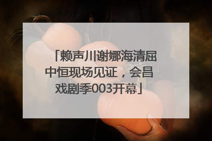 赖声川谢娜海清屈中恒现场见证，会昌戏剧季003开幕