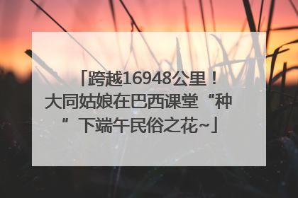 跨越16948公里！大同姑娘在巴西课堂“种”下端午民俗之花~