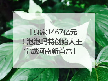 身家1467亿元！泡泡玛特创始人王宁成河南新首富