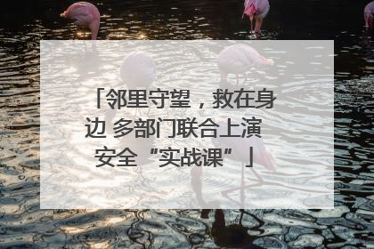 邻里守望，救在身边 多部门联合上演安全“实战课”