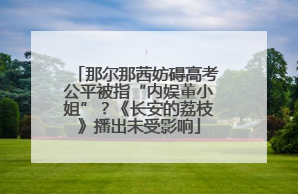 那尔那茜妨碍高考公平被指“内娱董小姐”？《长安的荔枝》播出未受影响