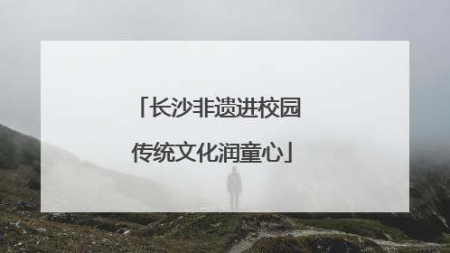 长沙非遗进校园 传统文化润童心