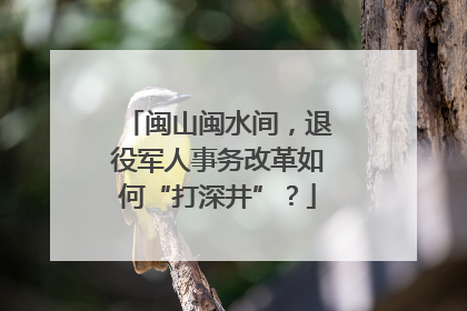 闽山闽水间，退役军人事务改革如何“打深井”？