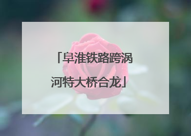 阜淮铁路跨涡河特大桥合龙