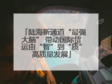 陆海新通道“最强大脑” 带动国际货运由“智”到“质”高质量发展