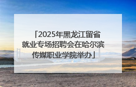 2025年黑龙江留省就业专场招聘会在哈尔滨传媒职业学院举办