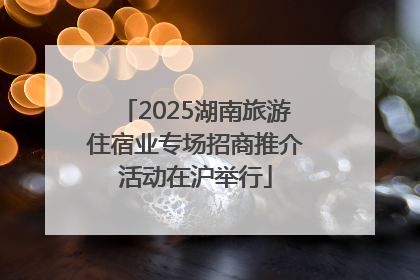 2025湖南旅游住宿业专场招商推介活动在沪举行