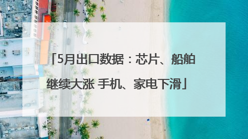 5月出口数据：芯片、船舶继续大涨 手机、家电下滑